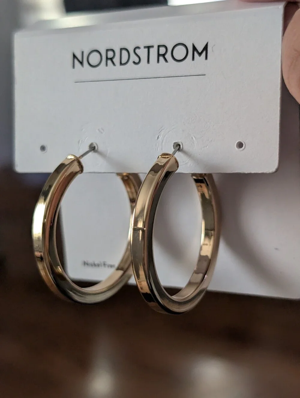 Nordstrom Shiny Gold Chunky Hoop Earrings